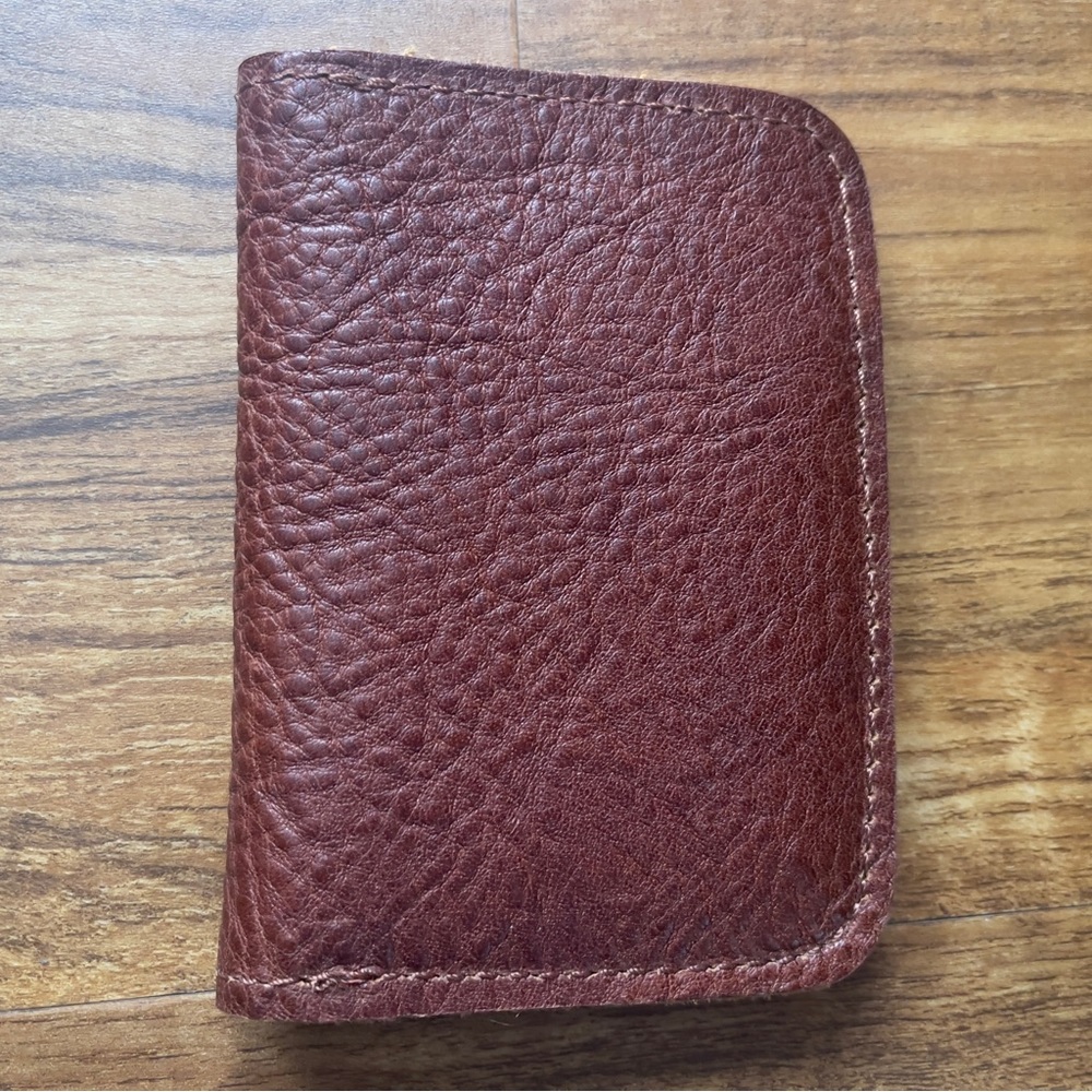 PLG Portland Leather Small Long Bifold Wallet Brown - New